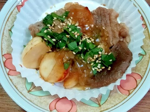 牛肉とエリンギの焼き物☘大葉おろしポン酢風味